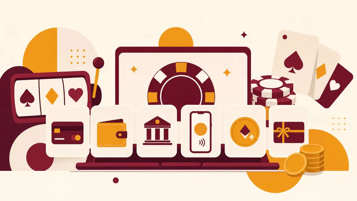Platební metody v online casinech – ilustrace